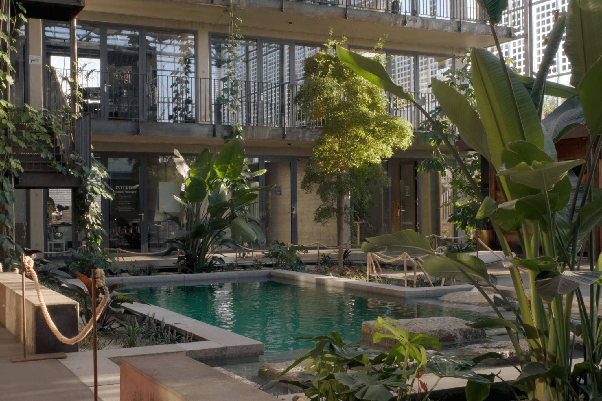 Detail of the Innergarden greenhouse interior